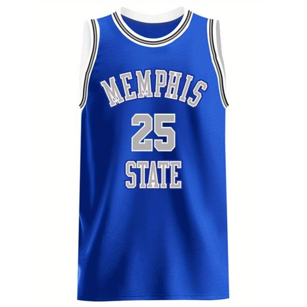 New Memphis State Tigers Anfernee Penny Hardaway Basketball Jersey Blue/Gray